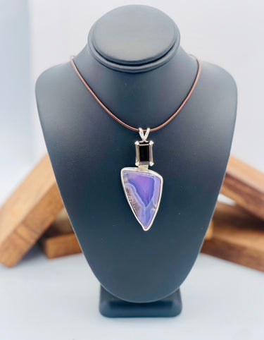 Ripples (Smokey Quartz and Coyamito Agate Pendant)